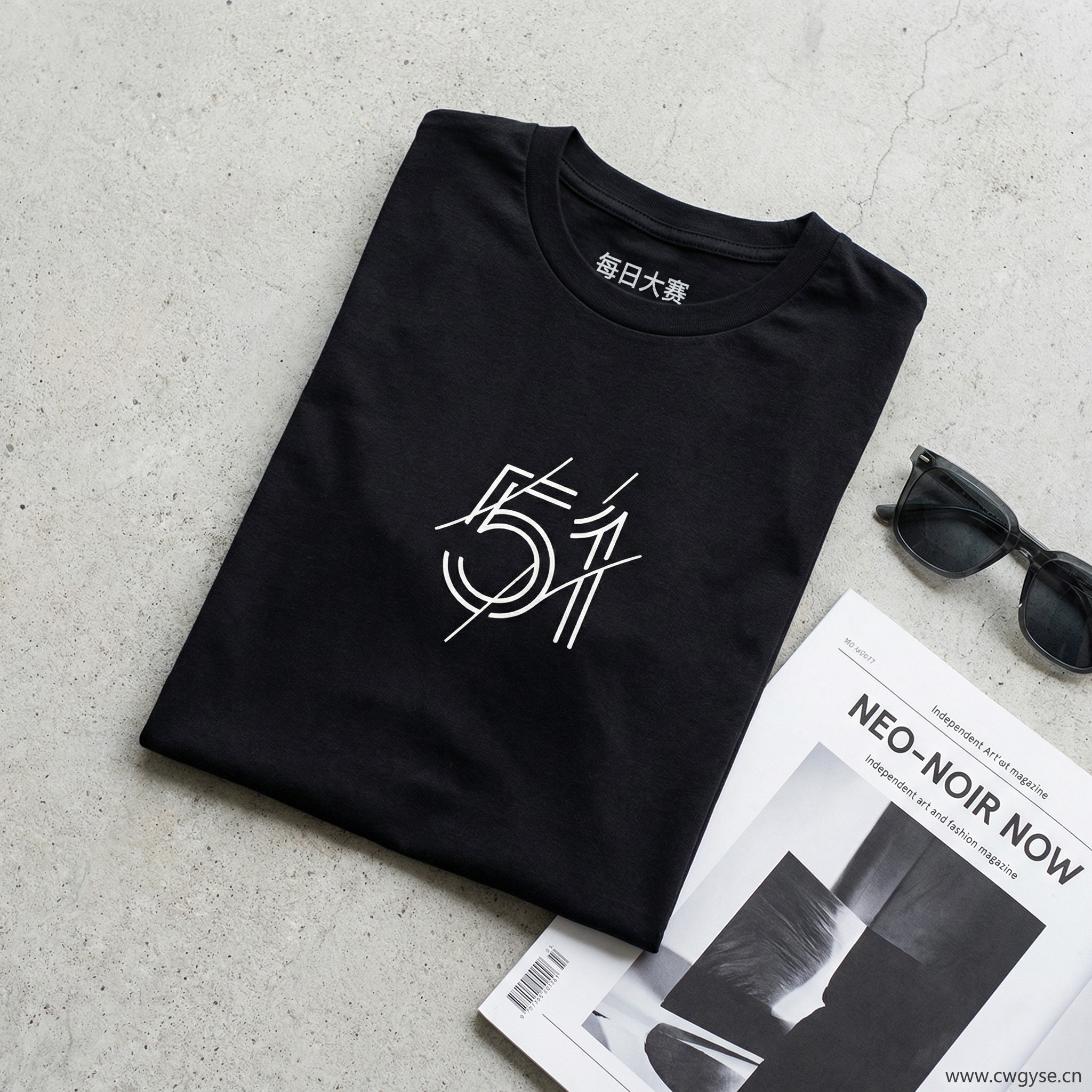 每日大赛品牌暗黑系列T恤展示